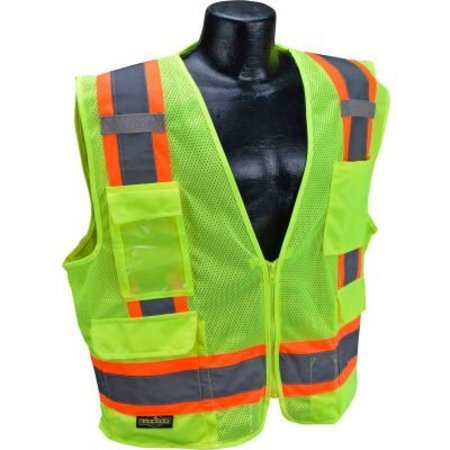 RADIANS Radians® Type R Class 2 Two-Tone Surveyor Safety Vest, XL, Green, SV6G2XL SV6GXL